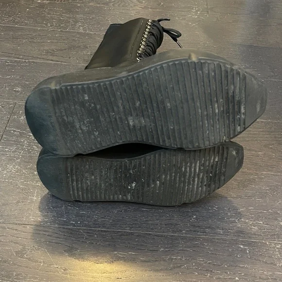 Rick Owens DRKSHDW black leather High Lace-Up Mod Military Boots IT 39 HTF - Picture 7 of 13